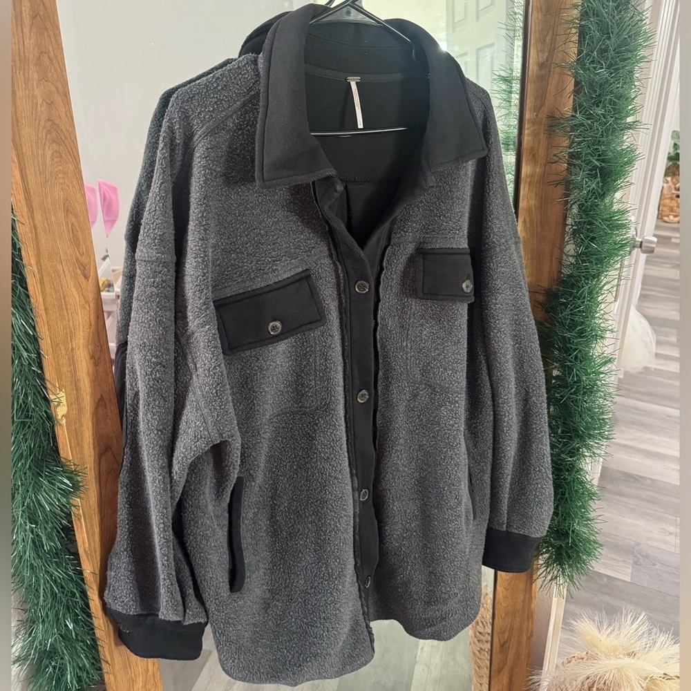 FREE PEOPLE Ruby Jacket- Washed Black - Picture 3 of 5
